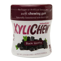 Xylichew Soft Chewing Gum Sweetened with Birch Xylitol Canister Packs, Black Licorice, 4 pk, 240 ea