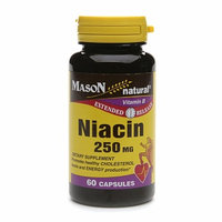 Mason Natural, Niacin 250 mg, Extended Release, 60 Capsules