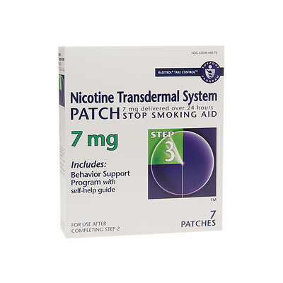 Habitrol Nicotine Transdermal System Stop Smoking Aid Patch, 7 mg, Step 3, 7 ea