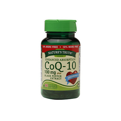 Nature's Truth CoQ-10 100mg Plus Black Pepper Extract, 50 ea