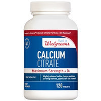 Walgreens Calcium Citrate Maximum Strength + D3, Tablets