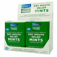 SmartMouth Dry Mouth Mints with Smart-Zinc, Sugar-Free with Xylitol, Great Mint Flavor, 8 pk, 45 ea