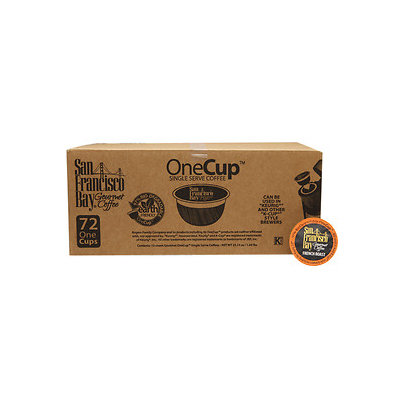 San Francisco Bay Gourmet Coffee OneCup Single Serve Coffees, French Roast, 72 ea
