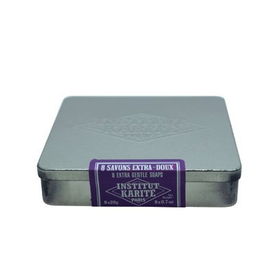 Institut Karite Paris Metal Tin 8 Extra Gentle Guest Soaps Local Lavender