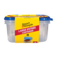 Smart & Simple Disposable Large Entree Containers, 3 pk