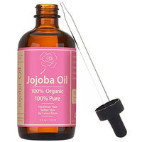 Leven Rose Organic 100% Pure Cold Pressed Unrefined Natural Jojoba Oil, 4 oz