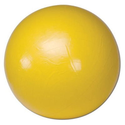 Cando 30-1801 Yellow Non-Slip PVC Vinyl Inflatable Exercise Ball, 18