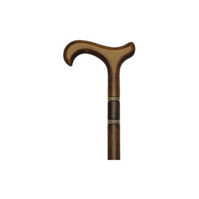 Harvy Classic Derby Cane with Inlaid Bands Handles
