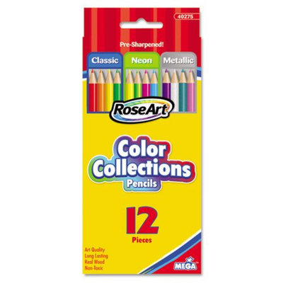 Board Dudes 40275UA24 Color Collections Colored Pencils Classic/neon/metallic Assorted 12/set