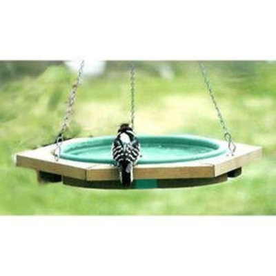 Songbird Essentials Songbird Essentials Mini Hanging Bird Bath Green, Cedar, 23L x 19.75W x 19.75H in.