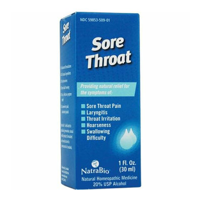 NatraBio Sore Throat 1 fl oz
