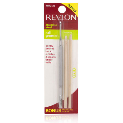 Revlon Stainless Steel Nail Groomer With Bonus Manicure Sticks