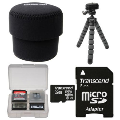 OP/Tech Essentials Bundle for Sony ILCE-QX1 & Cyber-Shot DSC-QX30 Smartphone Lens-Style Camera with 32GB Card + Case + Tripod + Kit