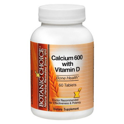 Botanic Choice Calcium 600 with Vitamin D Dietary Supplement Tablets