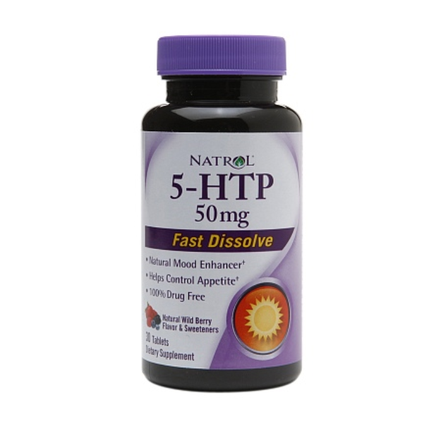 Natrol 5-HTP 50mg Fast Dissolve, Natural Wild Berry, 30 ea