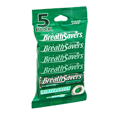 Breath Savers Wintergreen Sugar Free Mints - 5 PK