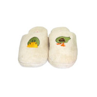 Bath Accessories Chenille Embroidered Spa Slippers