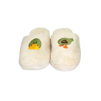 Bath Accessories Chenille Embroidered Spa Slippers