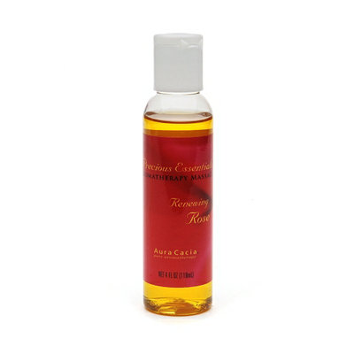 Aura Cacia Precious Essentials Aromatherapy Massage Oil Renewing Rose