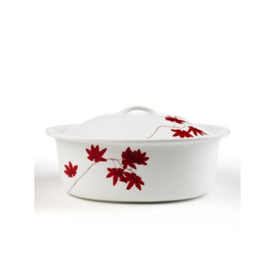 Mikasa Dinnerware, Pure Red Oval Covered Casserole