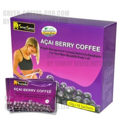 Smart Sense 4 Leptin Acai Berry Coffee - *New Original Stickers*