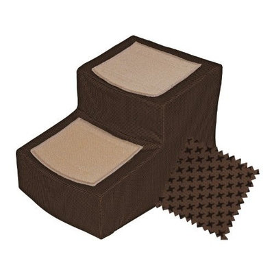 Pet Gear Chocolate Designer 2 Step Stair with Removable Cover