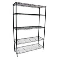 Adjustable 5-Tier Wire Wide Shelving Unit - Black - Room Essentialsâ¢
