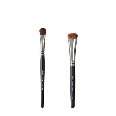 VEGAN LOVE The Chisel Collection Make Up Brush Set (Chisel Pointed Fluff Super Deluxe Fluff)