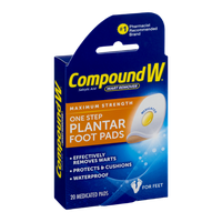 Compound W Wart Remover One Step Plantar Foot Pads - 20 CT