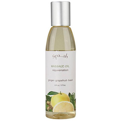 Spa...ah Massage Oil - Rejuvenation (Ginger-Grapefruit-Basil) - 6 oz