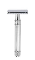 Edwin Jagger DE89Lbl Lined Detail Chrome Plated Double Edge Safety Razor