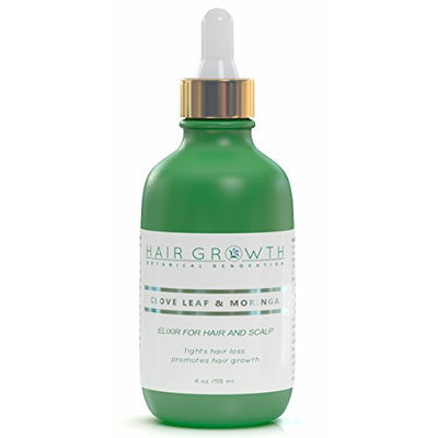 Hair Growth Botanical Renovation Anti-hair Loss Elixir For Scalp and Hair 4 0z / 120 Ml Clove Leaf and Moringa