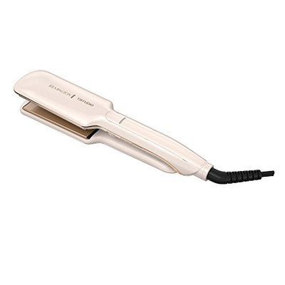 Remington S9130P T|Studio Thermaluxe Wide Hair Straightener with Tangle Free Fabric Swivel Cord