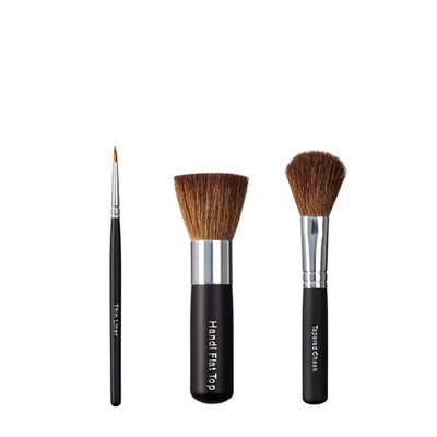 VEGAN LOVE Thin Liner Handi Flat Top Tapered Cheek Brush Trio