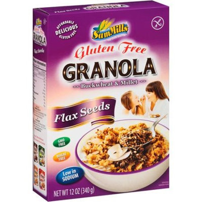 Sam Mills Gluten Free Flax Seeds Granola Buckwheat & Millet, 12 oz
