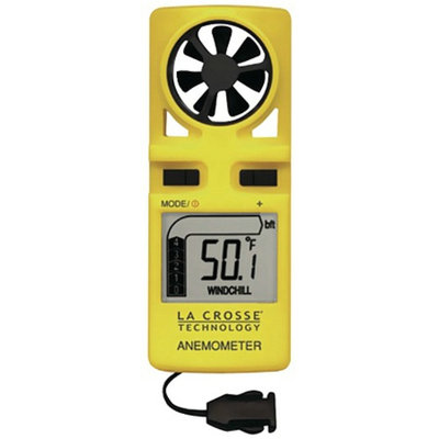 La Crosse Technology Handheld Backlit Anemometer with Neckstrap EA-3010U