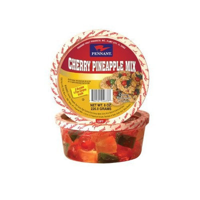 Pennant Cherry Pineapple Mix, Whole Cherries, Wedged P/A, 8 Ounce Tubs (Pack of 4)