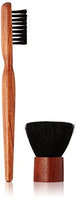 ON&OFF Wooden Flat Top Buki and Jumbo Brow Brush