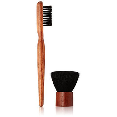 ON&OFF Wooden Flat Top Buki and Jumbo Brow Brush