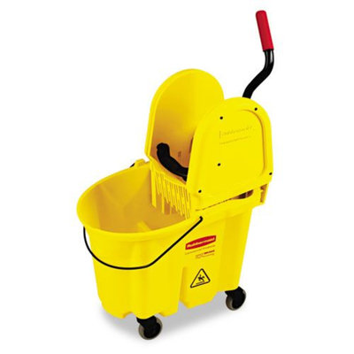 Rubbermaid Wavebrake 35-Quart Bucket/Wringer Combinations Yellow