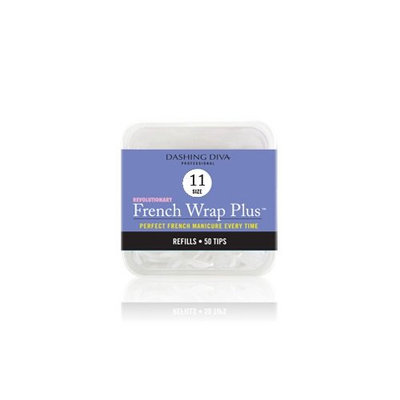 Dashing Diva French Wrap Plus Thin Nail Strips White