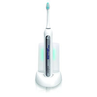 Pyle PHLTBS51WT Ultrasonic Wave Rechargeable Electric Toothbrush Automatic Charging Base Dock