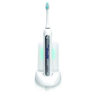 Pyle PHLTBS51WT Ultrasonic Wave Rechargeable Electric Toothbrush Automatic Charging Base Dock