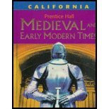 Prentice Hall Medievel And Early Modern Times, by Hart, CALIFORNIA E