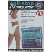 Epil Stop Wipe Away Epil Stop & Wipe Away, The Safer Faster Way To Hair-Free Skin, Includes: 10 Pre-Moistened Wipe-On Hair Remover, 10 Pre-Moistened Wipe -Off Moisturizer, 2 Pre-Moistened Sensitive Wipe-on, 2 Pre-Moistened Sensitive Wipe-off As Seen On TV