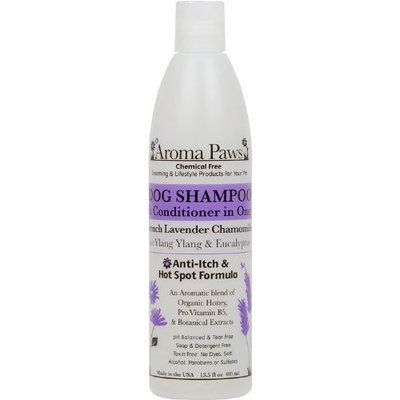Aroma Paws 12 oz. Luxury Dog Shampoo & Conditioner in One Lavender Chamomile: Anti-itch & Hot Spot Relief Formula