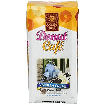 Copper Moon Donut Cafe Ground Coffee, Vanilla Creme Medium Roast, 16-Ounce Bag