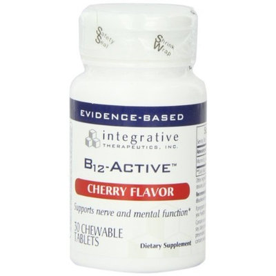 Integrative Therapeutic's Integrative Therapeutics, Inc. B12-Active, Cherry Flavor, 30 Chewable Tablets