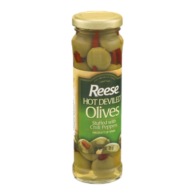 Reese Hot Deviled Olives Stuffed With Chili Peppers