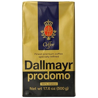 Dallmayr Gourmet Coffee, Prodomo (Ground), 17.6-Ounce Vacuum Packs (Pack of 2)